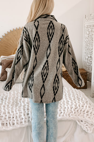 Cooper Aztec Shacket (Grey Multi) - NanaMacs