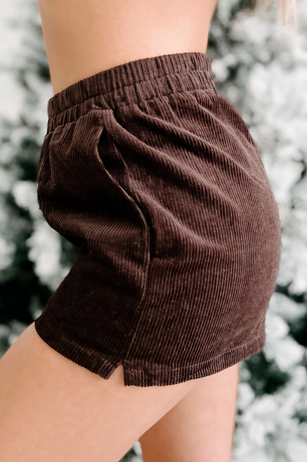 Acceptable Compromise Corduroy Shorts (Dark Chocolate) - NanaMacs