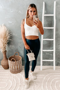 Finding Inspiration Sweater Knit Crop Tank Top (Ivory) - NanaMacs