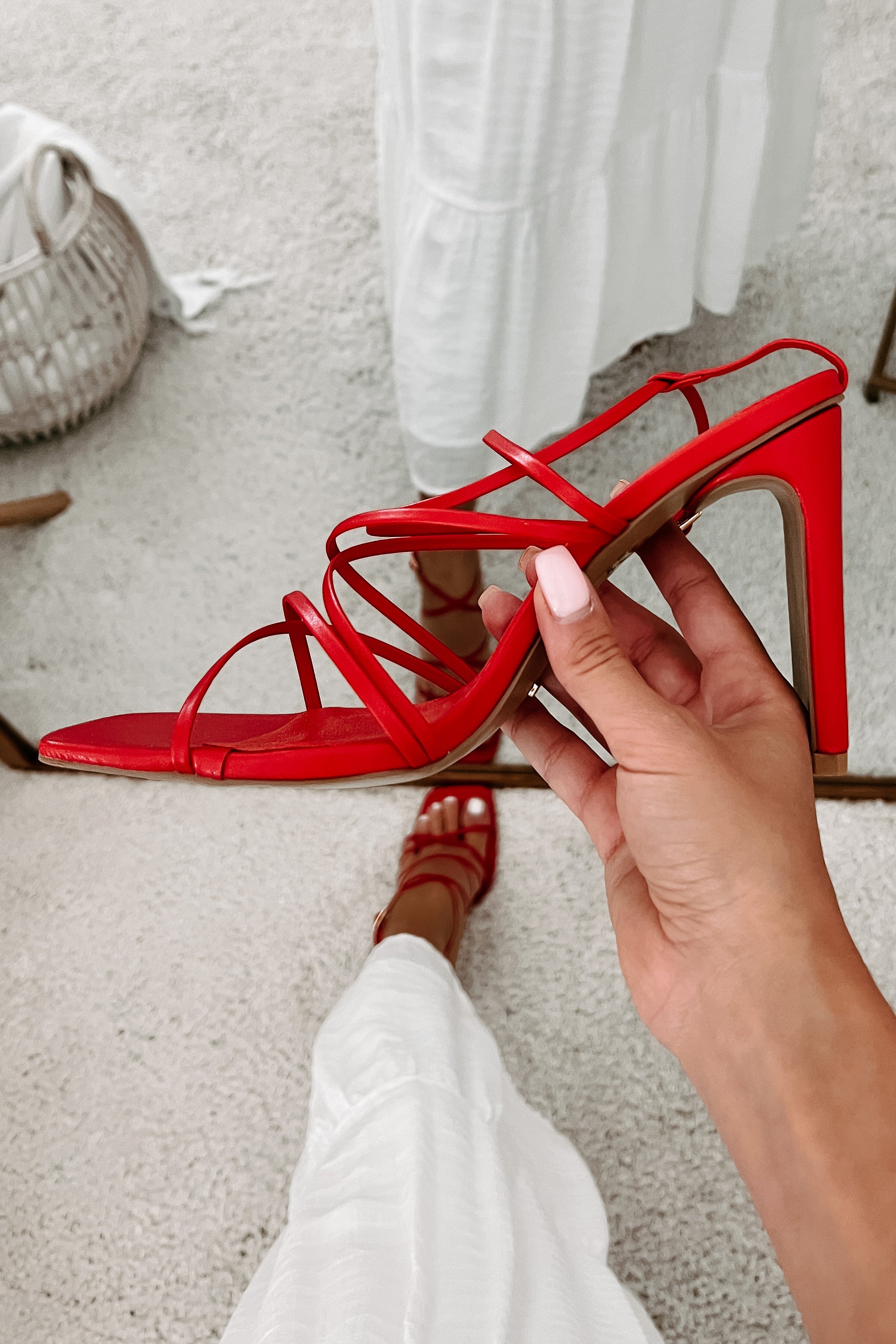 Billini red discount strap heels