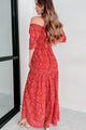 Always Sweet Floral Smocked Maxi Dress (Red) - NanaMacs