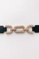 No Weak Links Pearl Buckled Elastic Belt (Black) - NanaMacs