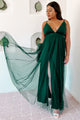 Beguiling Beauty Tulle Maxi Dress (Emerald) - NanaMacs