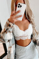 Doorbuster- Speak Softly Crochet Lace Bralette (White) - NanaMacs