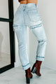 Warren High Rise Distressed Risen Straight Leg Jeans (Light) - NanaMacs