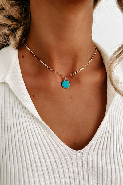 Take Me Sailing Choker Necklace (Turquoise) - NanaMacs