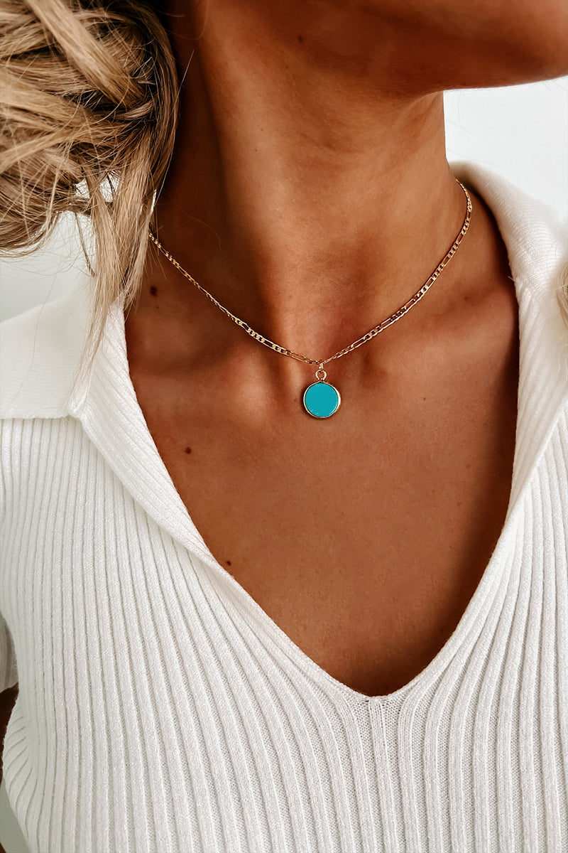Take Me Sailing Choker Necklace (Turquoise) - NanaMacs