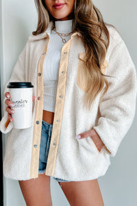 Bundled Up Sherpa Jacket (Cream) - NanaMacs