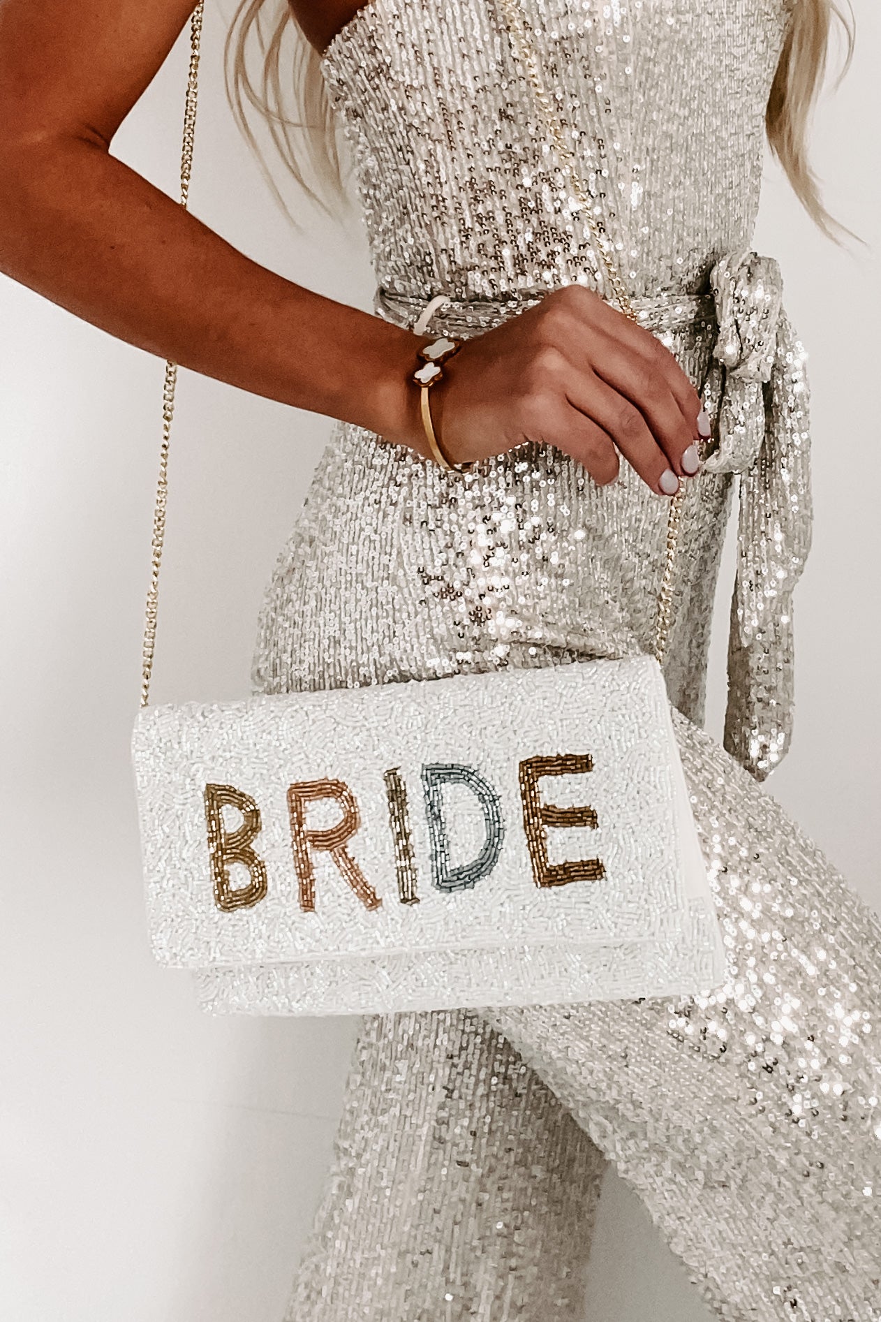 Bride discount beaded clutch