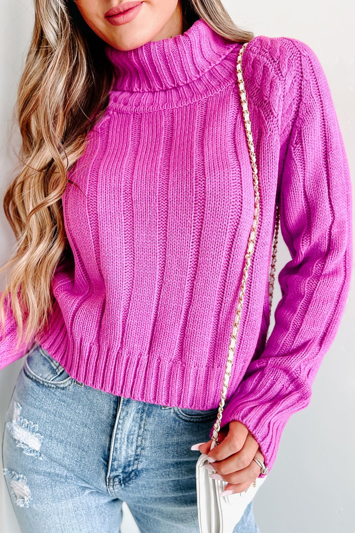 Wind Down Turtleneck Sweater (Orchid) - NanaMacs