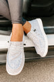 Routine Check Canvas Slip-On Sneakers (Light Grey) - NanaMacs
