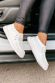 Routine Check Canvas Slip-On Sneakers (White) - NanaMacs