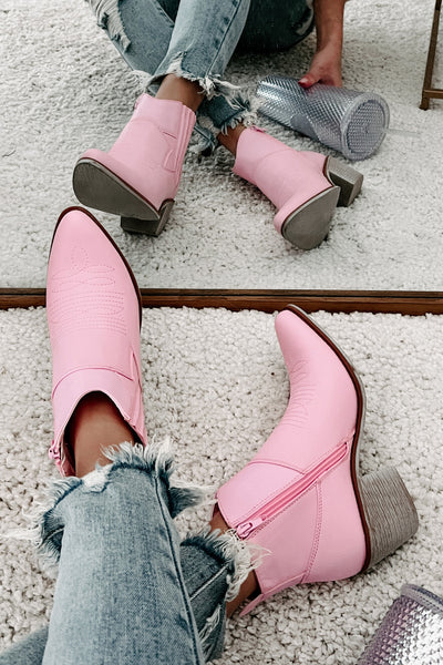 Getting Wild Western Style Bootie (Pink) - NanaMacs