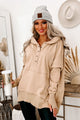 Counting The Seconds Hooded Sweatshirt (Camel) - NanaMacs