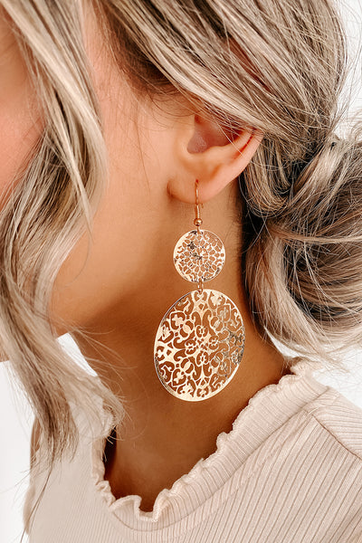 Chance To Shine Dangle Earrings (Gold) - NanaMacs