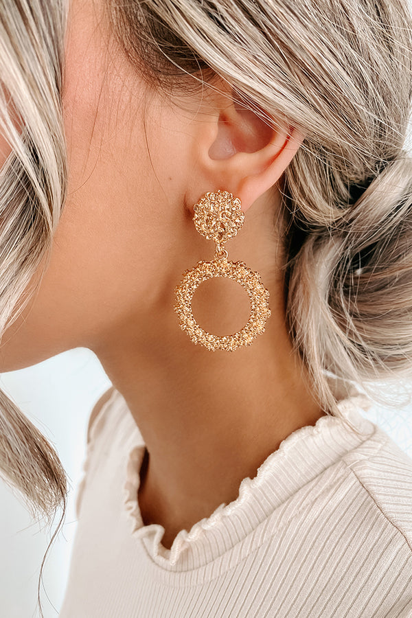 Hopeful Moments Hoop Earrings (Gold) - NanaMacs