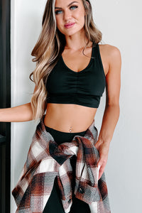 Always Moving Two Piece Top & Leggings Set (Black) - NanaMacs