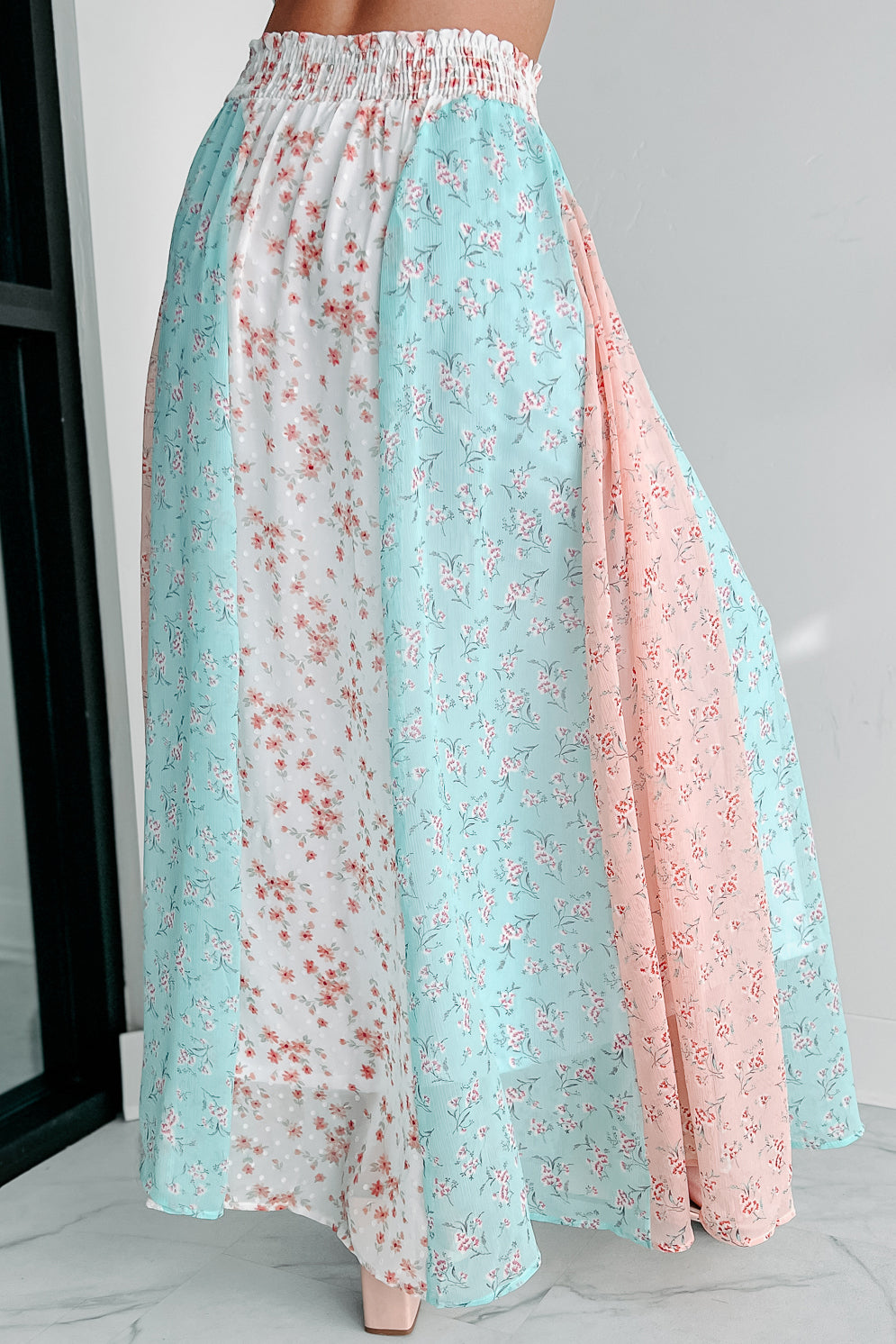 Making More Memories Floral Maxi Skirt (Ivory Multi) - NanaMacs