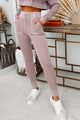 Comfy Vibes Thermal Knit Joggers (Dusty Pink) - NanaMacs