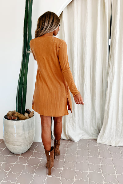 Layer Lover Ribbed Open Front Cardigan (Caramel) - NanaMacs
