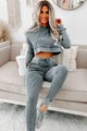 Comfy Vibes Thermal Knit Joggers (Washed Grey) - NanaMacs
