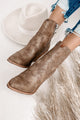 IMPERFECT "Ramblin' Man" Faux Suede Studded Sole Booties (Champagne) - NanaMacs