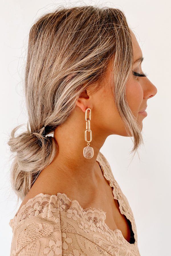 Forever Blessed Dangle Earrings (Clear) - NanaMacs