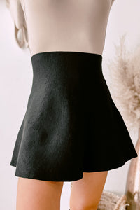 Something Good Knit Skater Skirt (Black) - NanaMacs