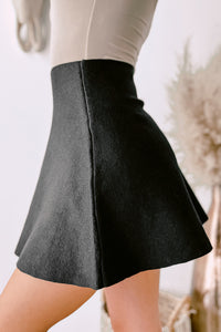 Something Good Knit Skater Skirt (Black) - NanaMacs