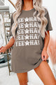 Here For The Yee-Haw's Graphic Tee (Charcoal) - NanaMacs