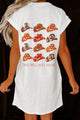 "Your Bull Isn't Needed" Double-Sided Graphic T-Shirt Dress (White) - Print On Demand - NanaMacs