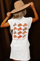 "Your Bull Isn't Needed" Double-Sided Graphic T-Shirt Dress (White) - Print On Demand - NanaMacs