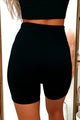 Any Terrain Ribbed High Rise Biker Shorts (Black) - NanaMacs