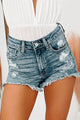 Not So Common High-Low Distressed Denim Shorts (Medium) - NanaMacs