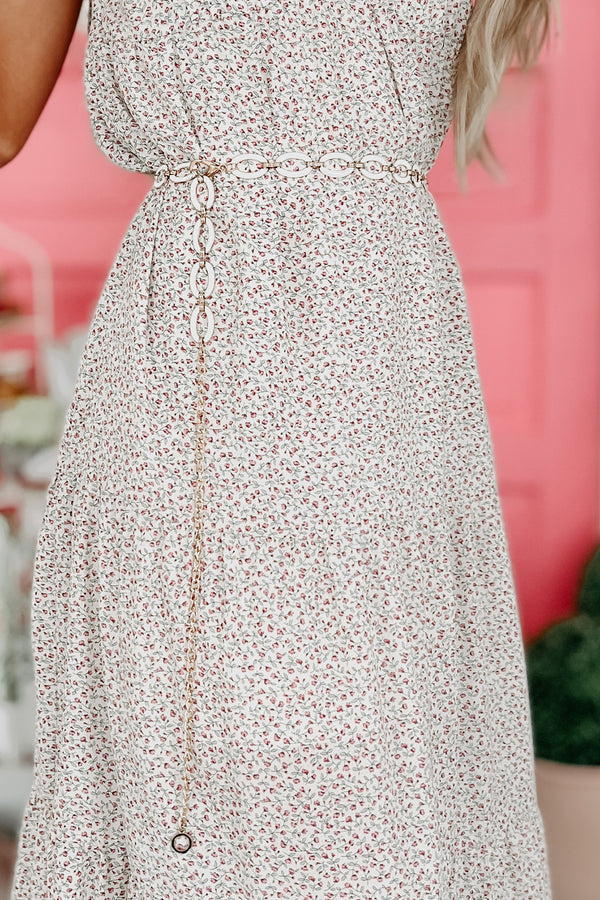 It's Oval For You Oval Chain Belt (White) - NanaMacs