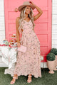 Floral Desire Ruffle Tiered Floral Maxi Dress (Blush) - NanaMacs