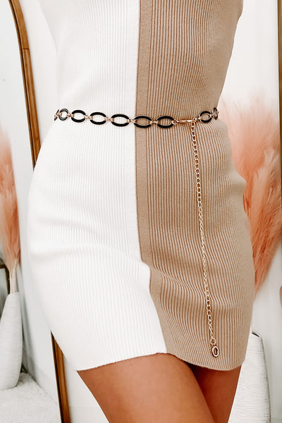 It's Oval For You Oval Chain Belt (Black) - NanaMacs