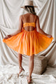 Pretty & Poised Back Cut-Out Babydoll Dress (Mango) - NanaMacs