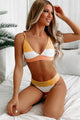 Sunny Forecast Colorblock Bikini Set (Yellow/White/Peach) - NanaMacs