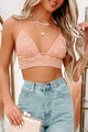 Leave You Wondering Floral Embroidered Mesh Bralette (Coral) - NanaMacs