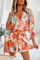 Irma Floral Kimono Sleeve Romper (Ivory) - NanaMacs