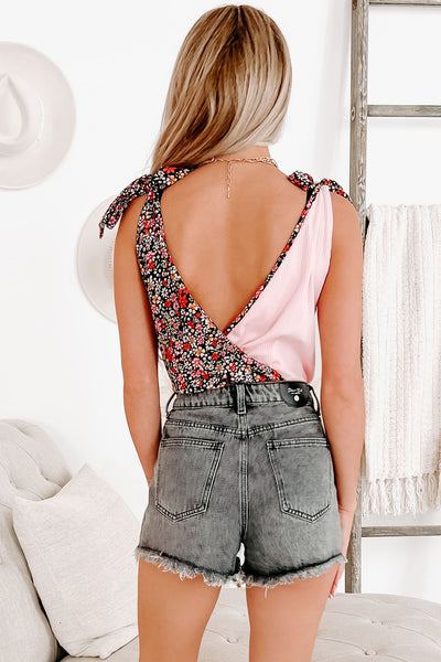 A Graceful Feeling NanaMacs Original Two-Tone Bodysuit (Black/Pink) - NanaMacs