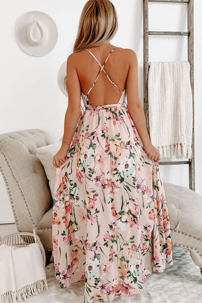 Feeling Like A Lady Floral Maxi Dress (Pink Multi) - NanaMacs