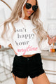 "Isn't Happy Hour Anytime" Graphic - Multiple Shirt Options (White) - Print On Demand - NanaMacs