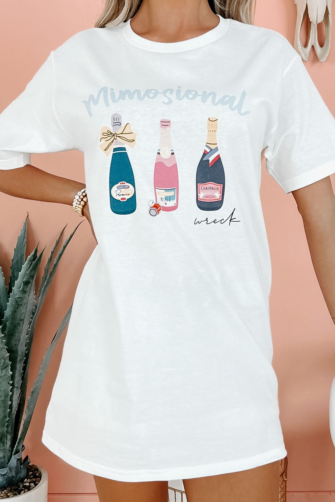 "Mimosional Wreck" Graphic - Multiple Shirt Options (White) - Print On Demand - NanaMacs
