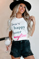 "Isn't Happy Hour Anytime" Graphic - Multiple Shirt Options (White) - Print On Demand - NanaMacs