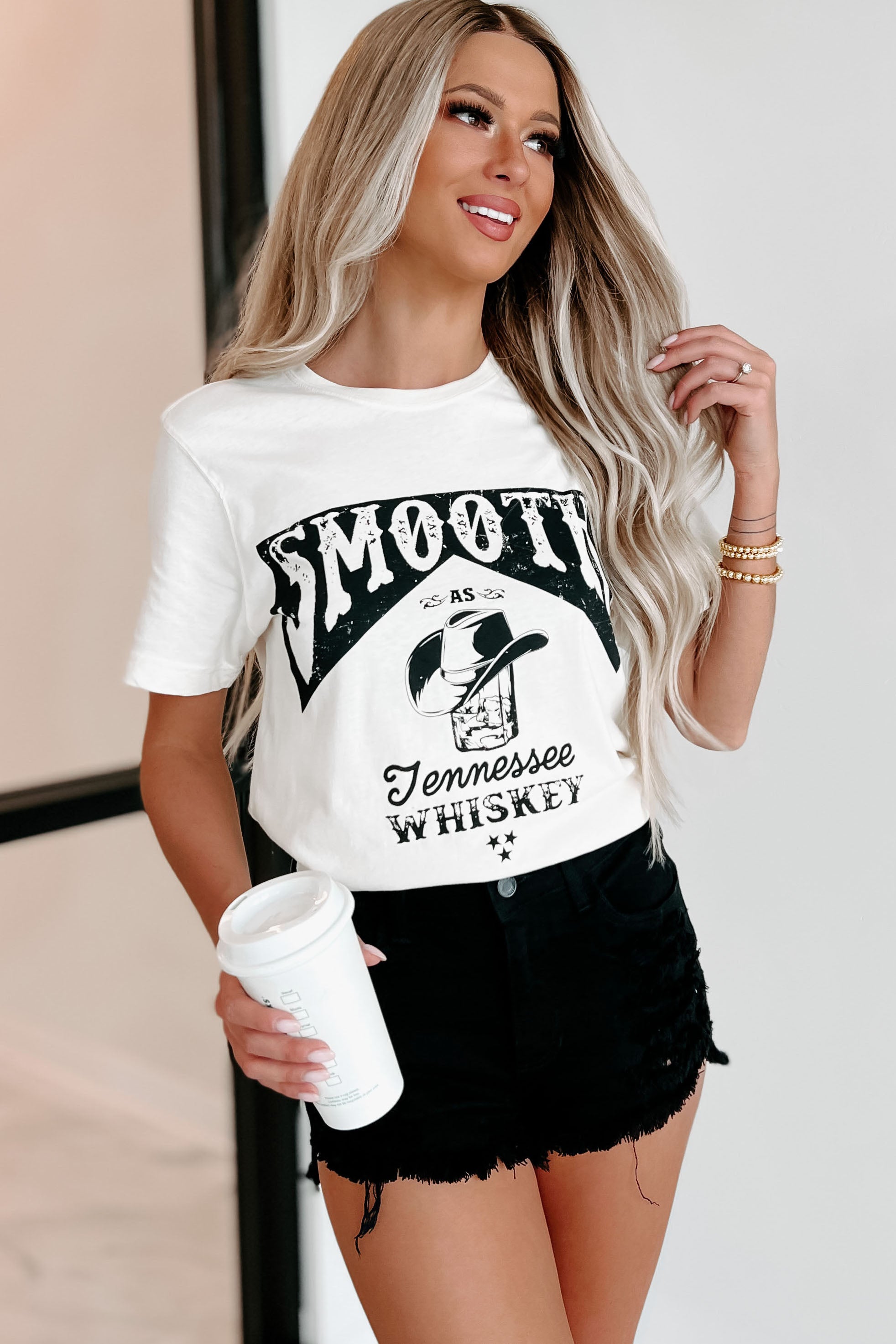 "Smooth As Tennessee Whiskey" Graphic Tee (Ivory) - NanaMacs