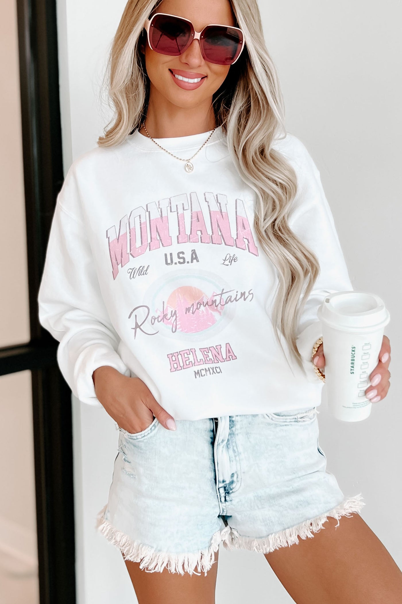 "Montana Rocky Mountains" Graphic - Multiple Shirt Options (White) - Print On Demand - NanaMacs
