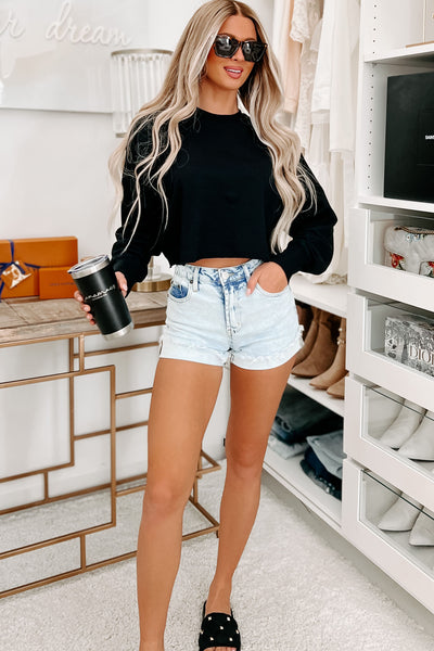 Competitive Edge Cropped Sweatshirt (Black) - NanaMacs