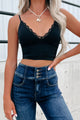 Simple And Sassy Lace Back Padded Bralette (Black) - NanaMacs